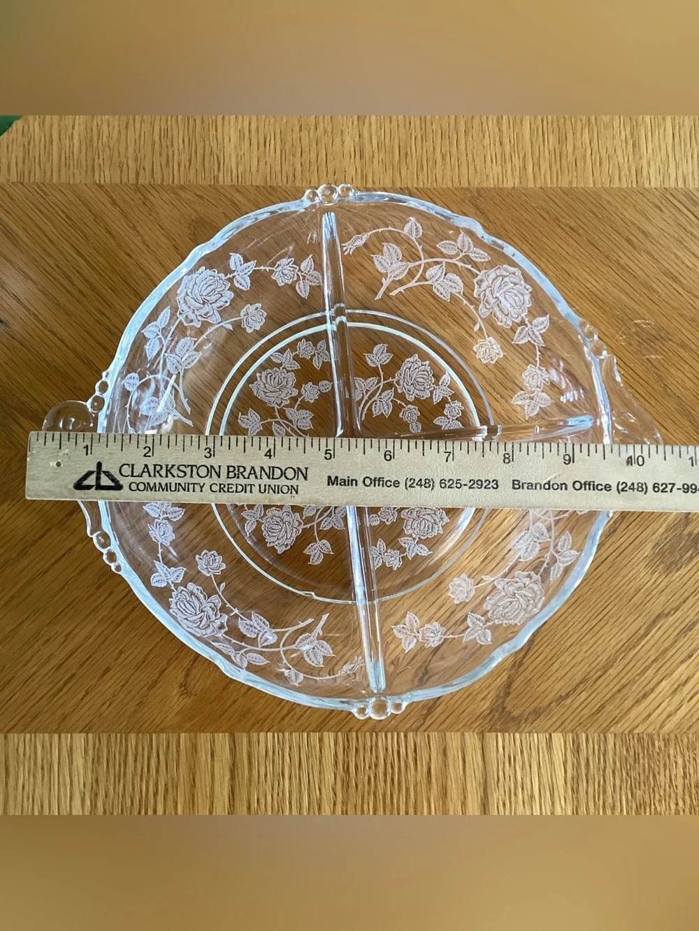 Vintage Heisey Rose Clear Crystal 9